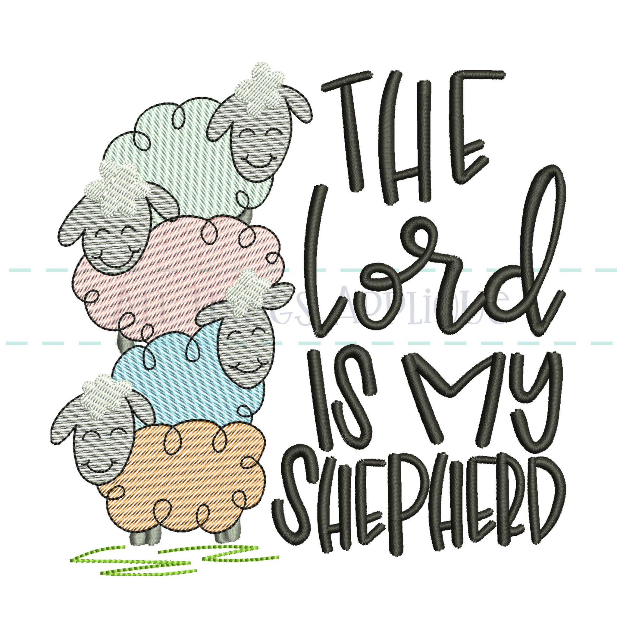 The Lord is My Shepherd - Sketch – allthingsapplique