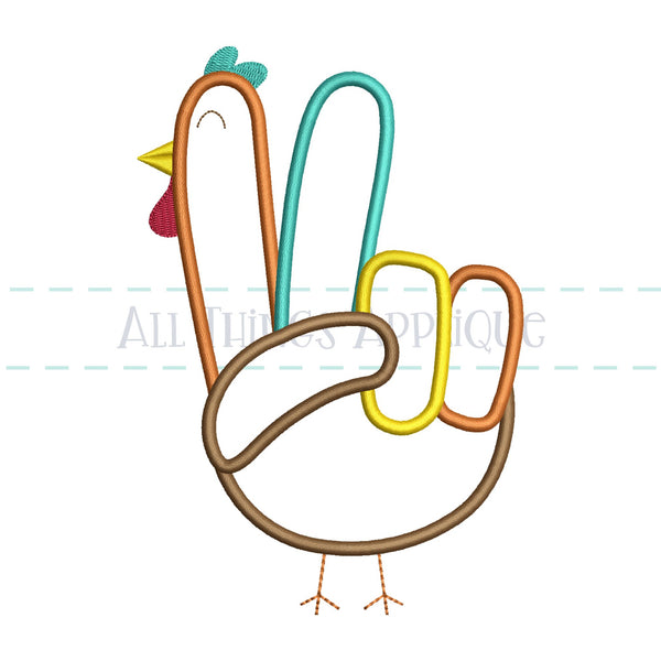 Peace Turkey - Satin – allthingsapplique