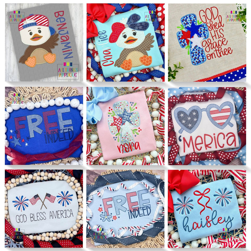 Partiotic Designs Patriotic Design Bundle 2024 - Zig Zag – allthingsapplique