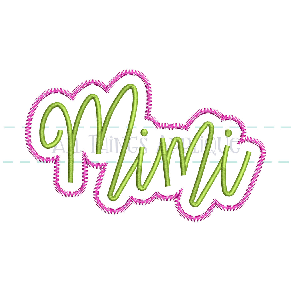Mimi - Cursive - ZZ – allthingsapplique
