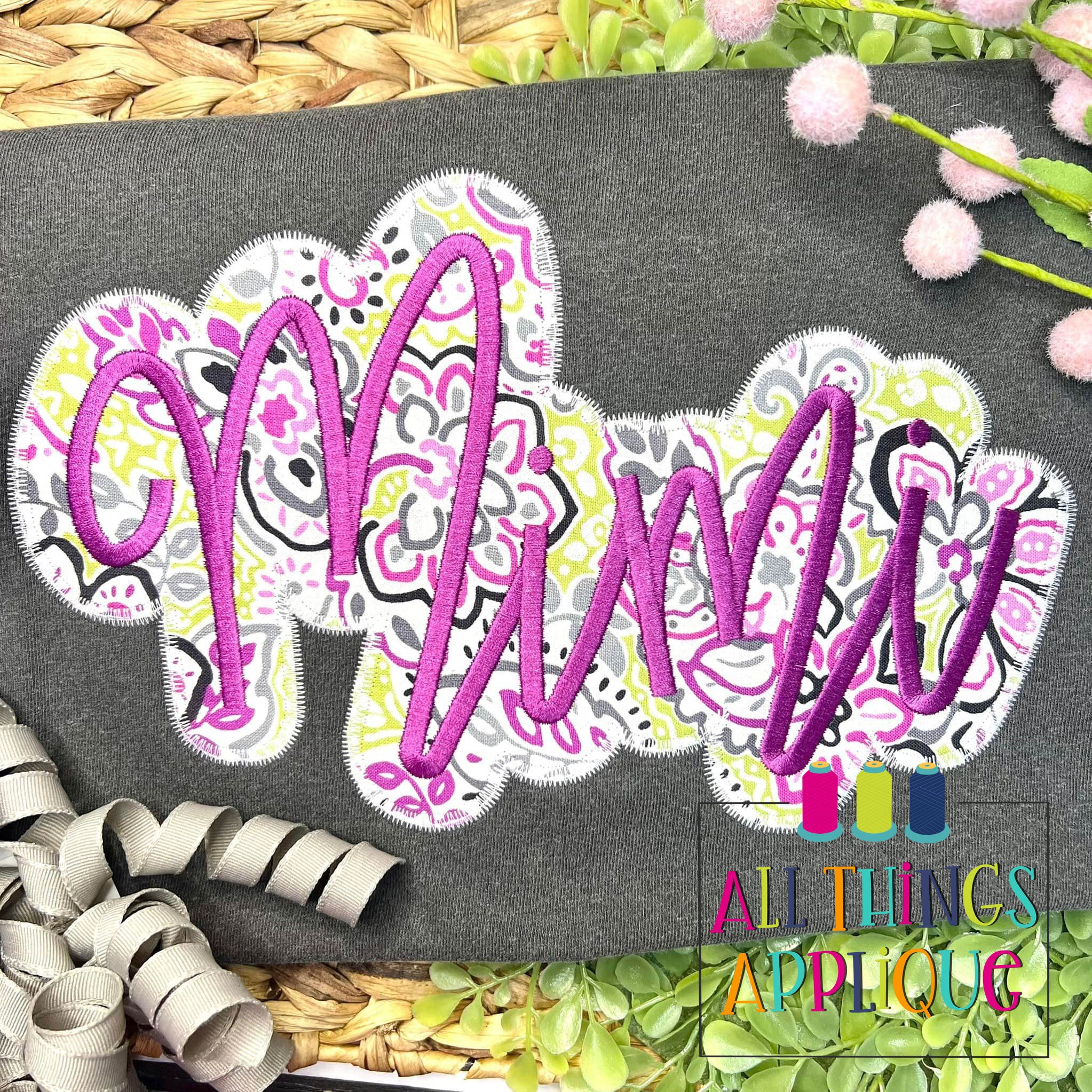 mimiページ Mimi - Cursive - ZZ – allthingsapplique