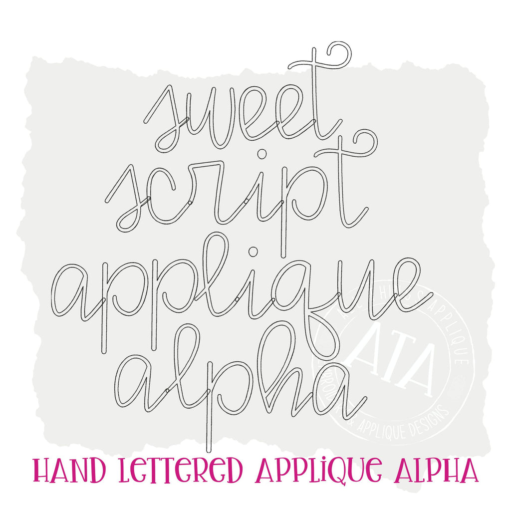 Sweet Script Applique Alphabet – allthingsapplique