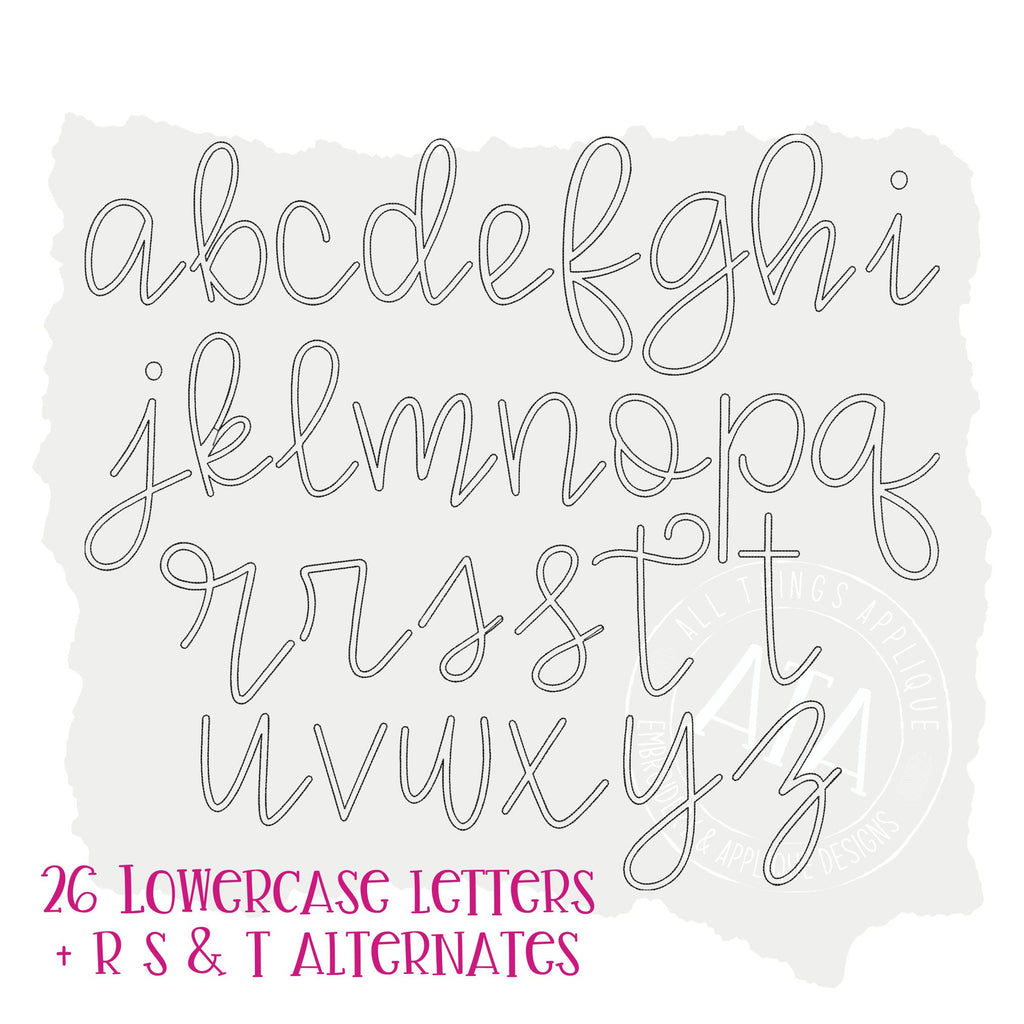 Word Sweet Script Sweet Script Applique Alphabet – allthingsapplique