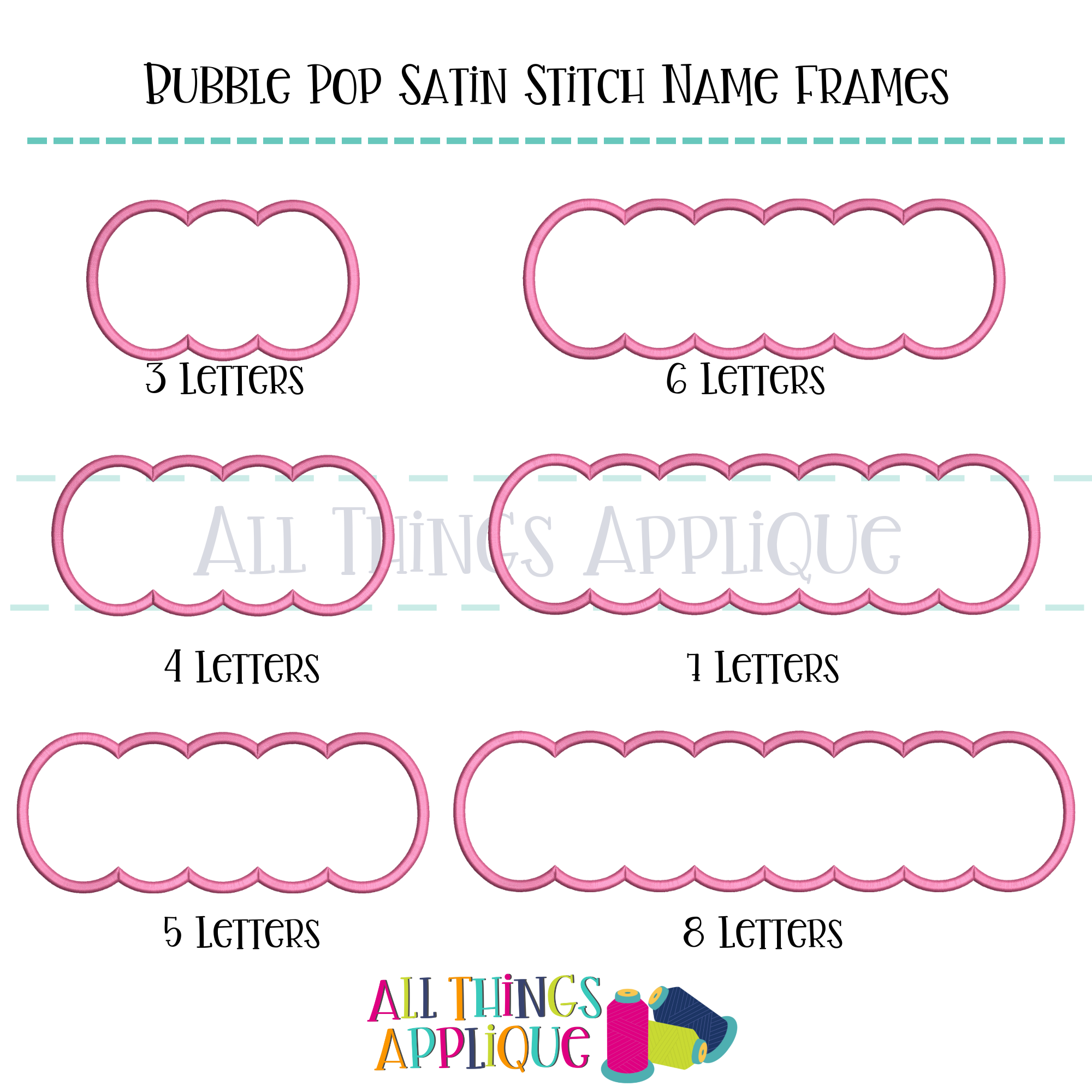 Bubble Pop Name Frames - Satin – allthingsapplique bubble-pop-name-frames-satin-allthingsapplique