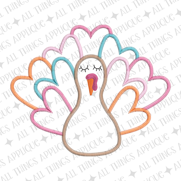 Heart Turkey - Zig Zag – allthingsapplique