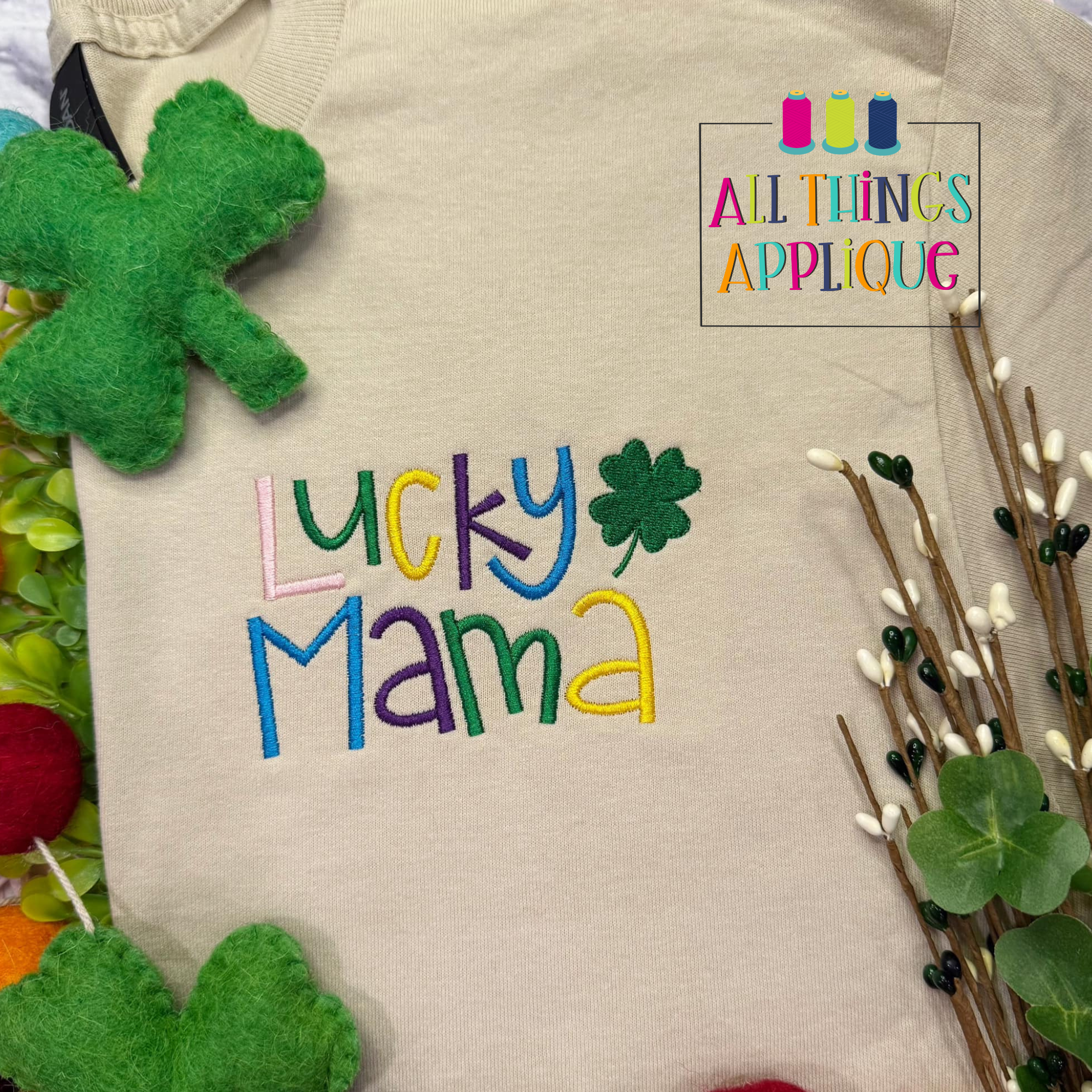 Lucky Mama - Satin – allthingsapplique