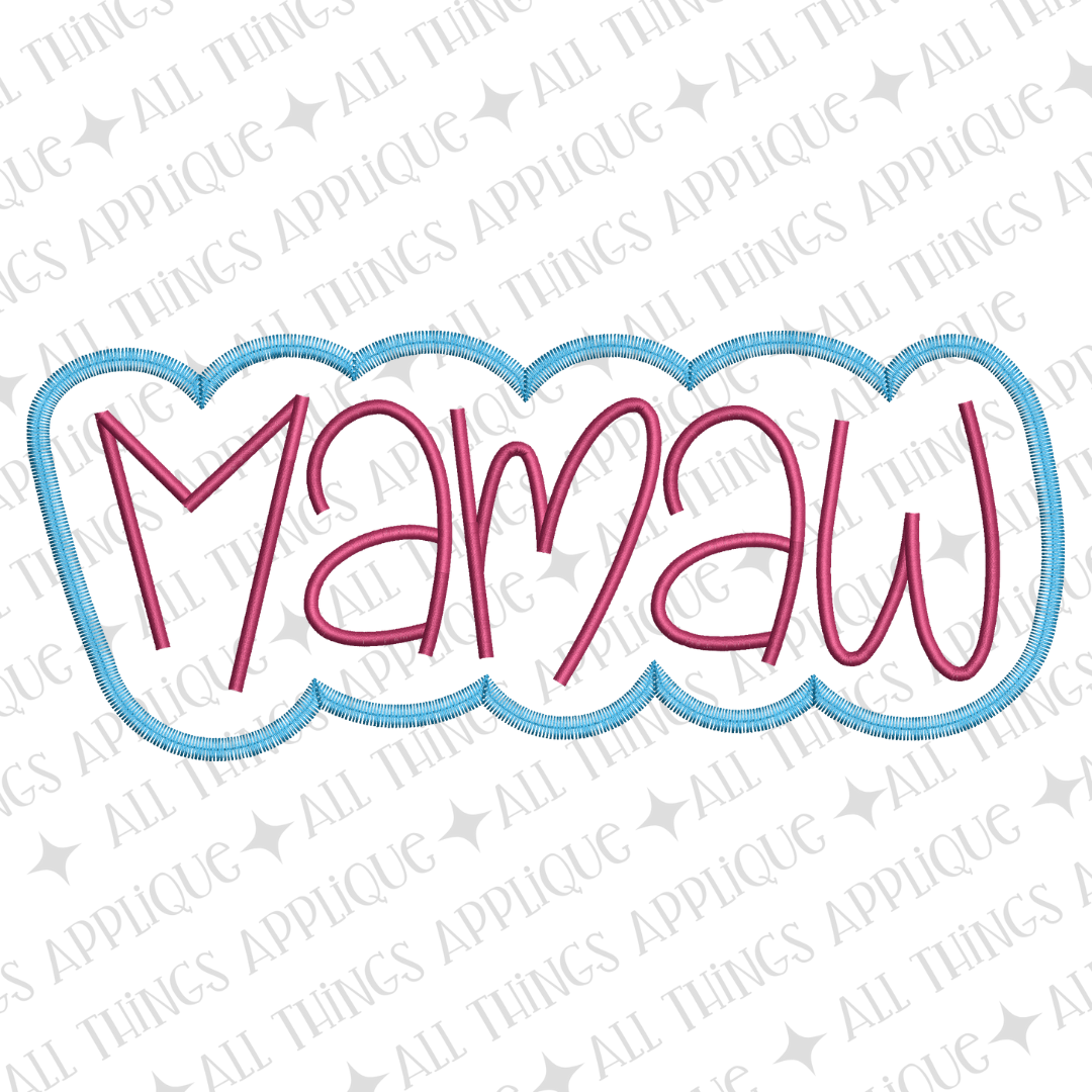 Mamaw - Satin – allthingsapplique