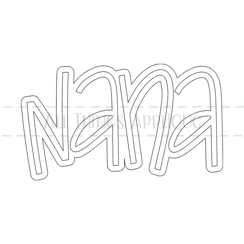 Cursive Nan Nana - Cursive - Bean – allthingsapplique