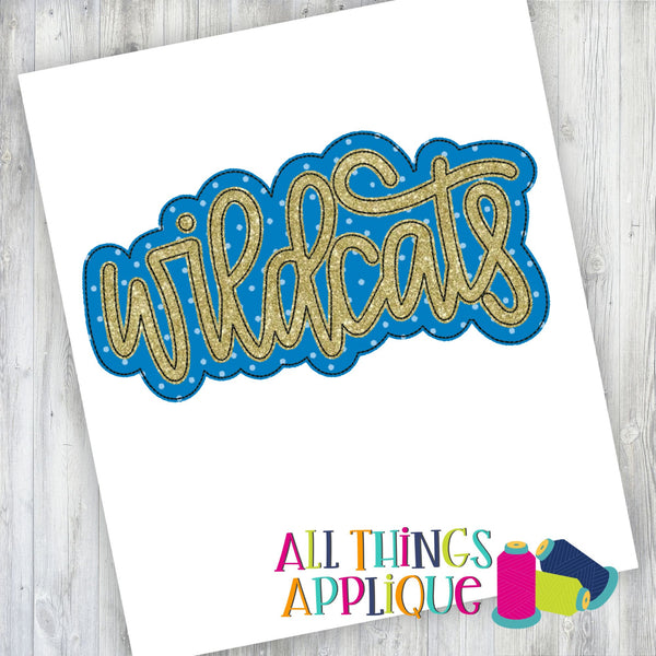 Wildcats - Cursive - Bean – allthingsapplique