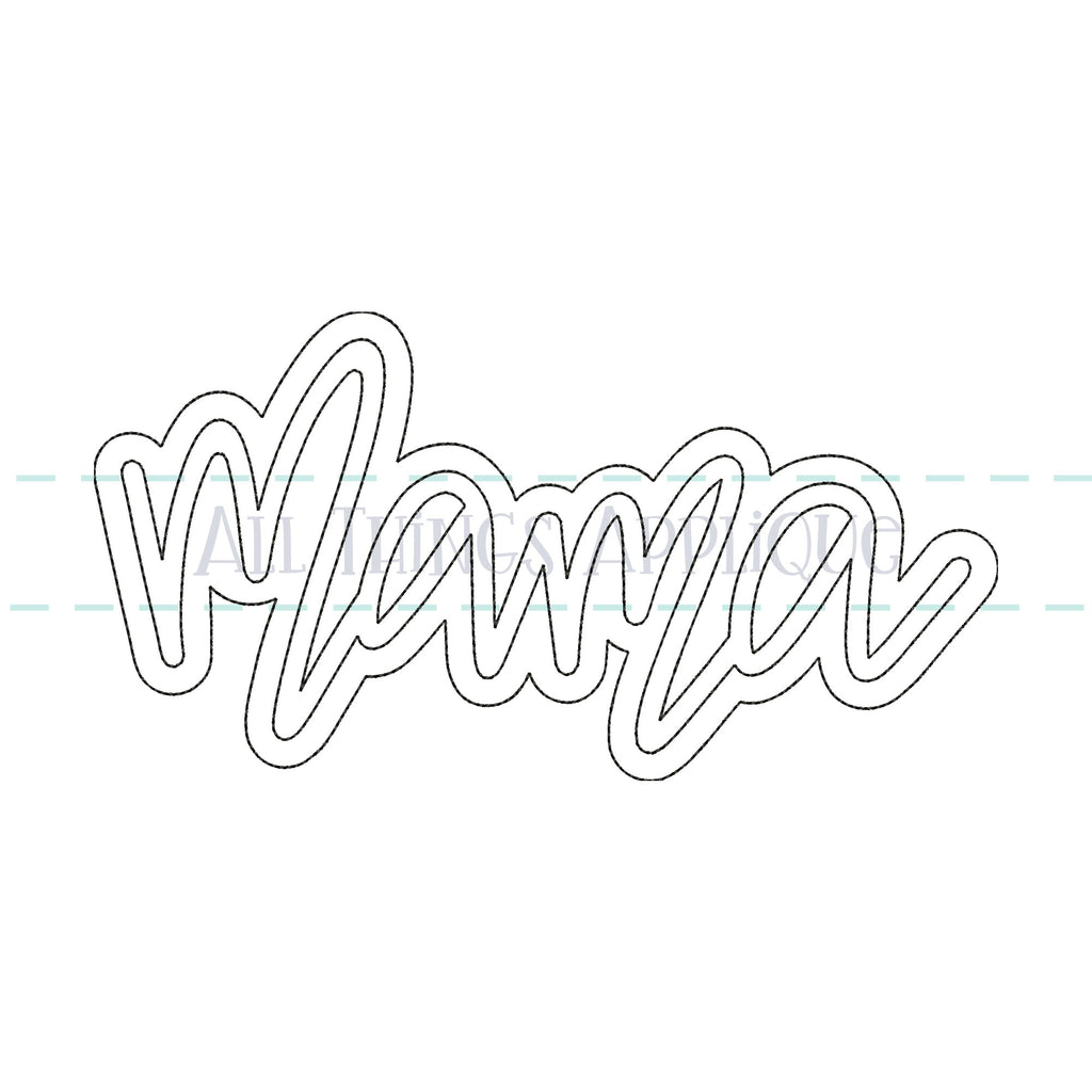 Mamaw In Cursive Mama - Cursive - Bean – allthingsapplique