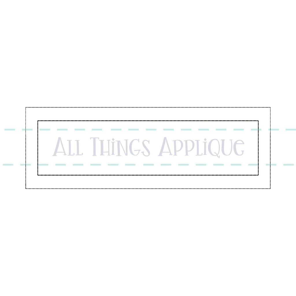 Rectangular Design Names Double Rectangle Name Frame - Bean – allthingsapplique