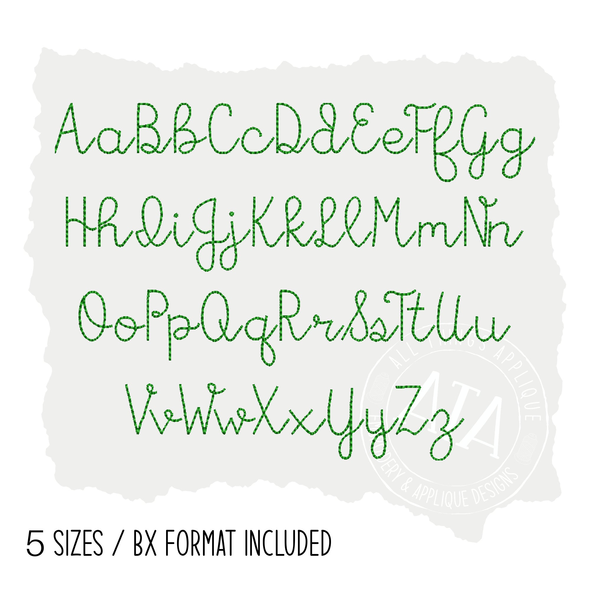 Embroidery Stitch Font Eliza Quick Stitch Embroidery Font