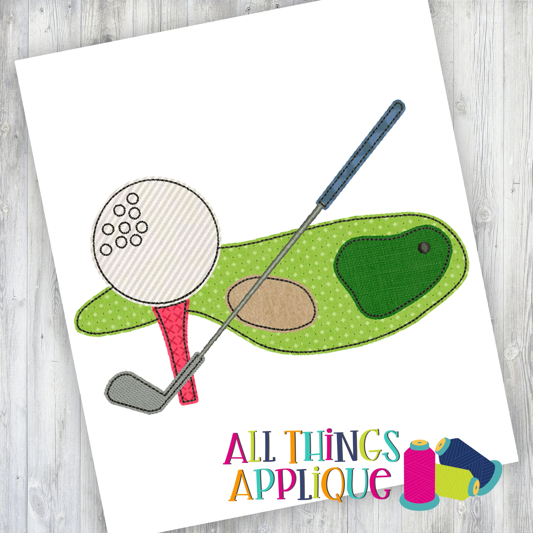 Golf Logo Embroidery Design