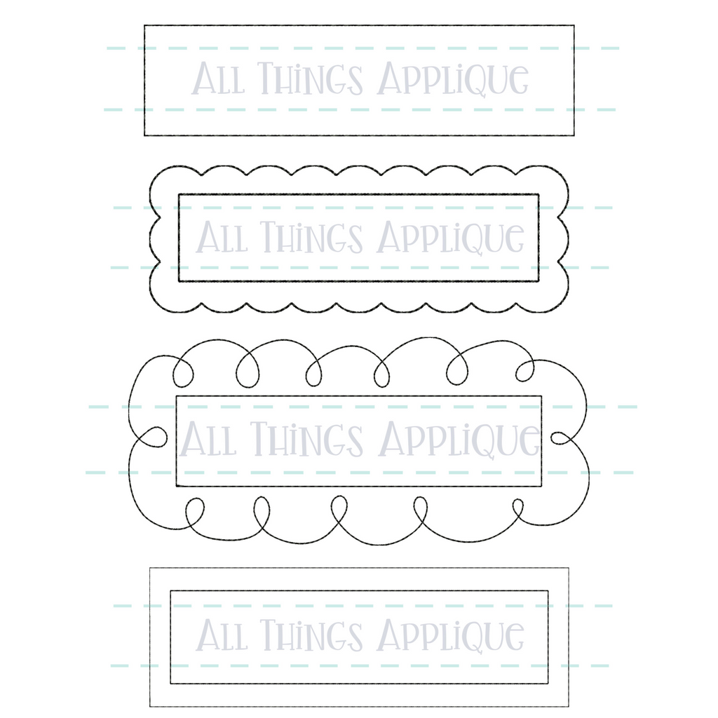 Name Frame Design Set Name Frame Set - Bean – allthingsapplique