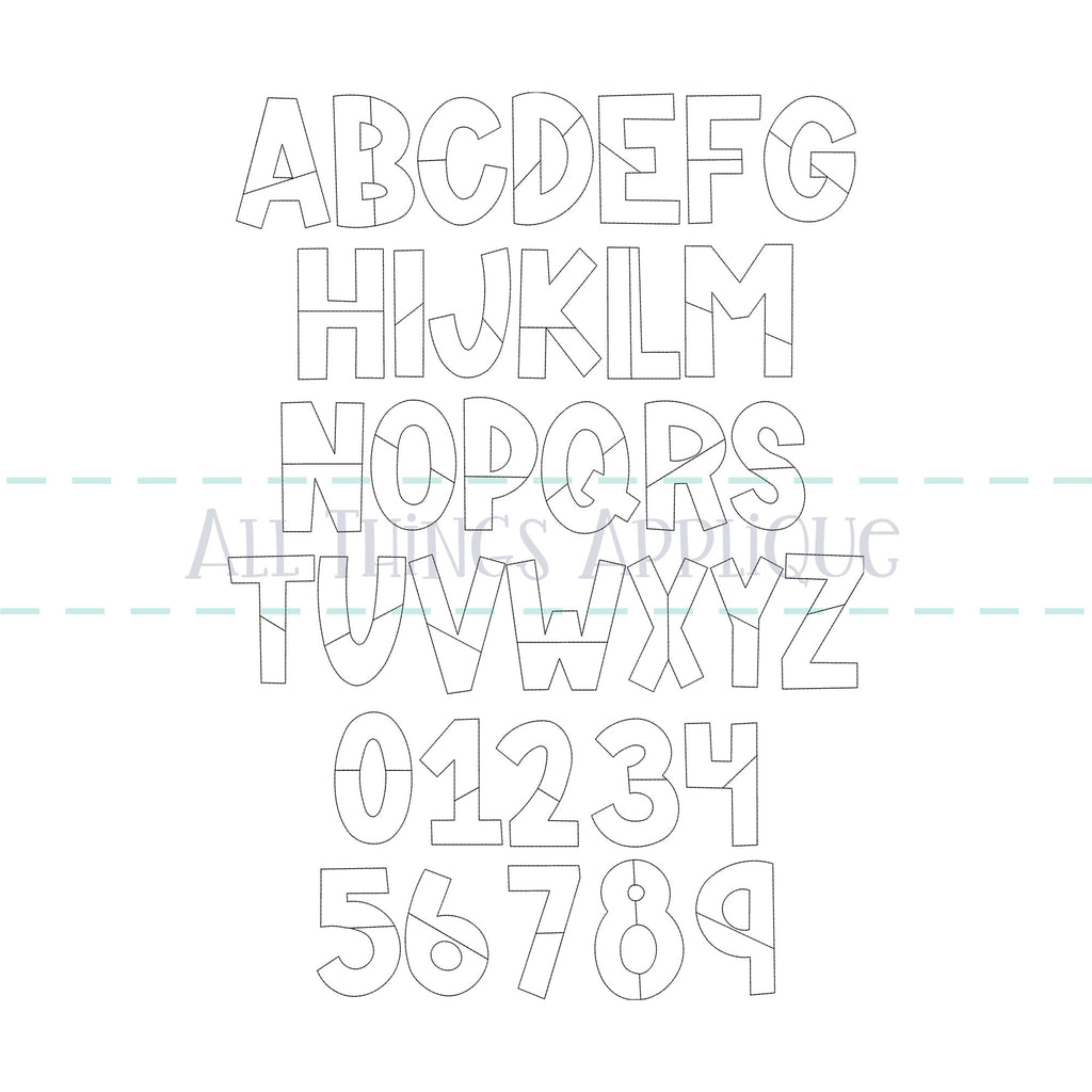 Split Party Two Fabric Applique Alphabet – allthingsapplique