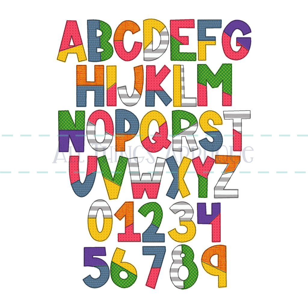 Split Party Two Fabric Applique Alphabet – allthingsapplique