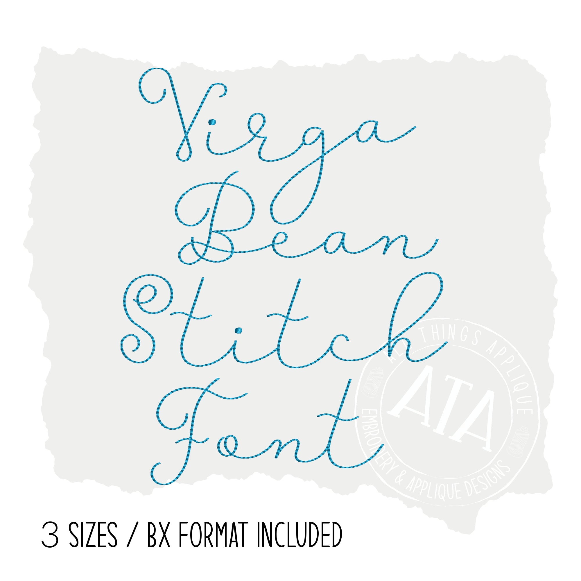 Embroidery Stitch Font Eliza Quick Stitch Embroidery Font